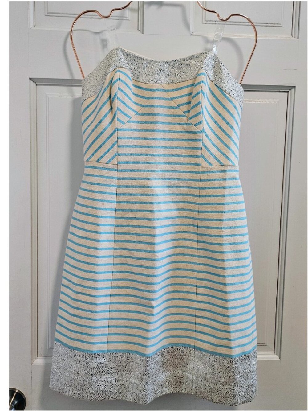 Lilly Pullitzer Remi Metallic Stripe Mini Dress (00) - Picture 6 of 10